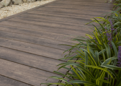 Weathered Gray decking laid out in a pathway